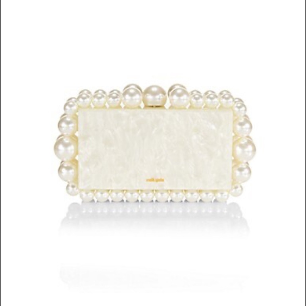 Cult Gaia Eos Bauble Acrylic Box Clutch in Ivory